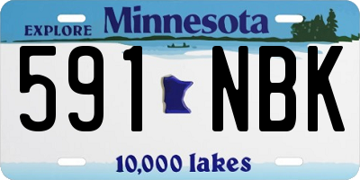 MN license plate 591NBK
