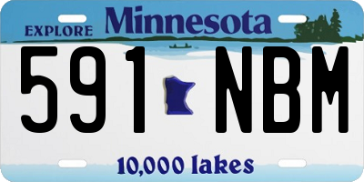 MN license plate 591NBM