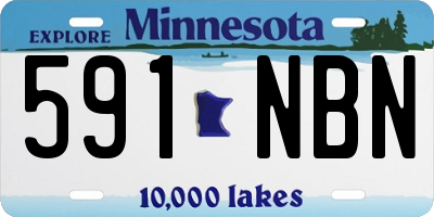 MN license plate 591NBN