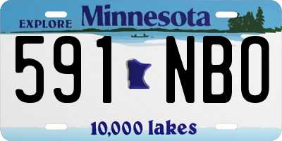 MN license plate 591NBO