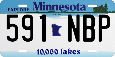 MN license plate 591NBP