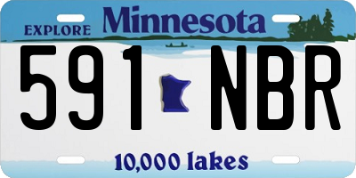MN license plate 591NBR