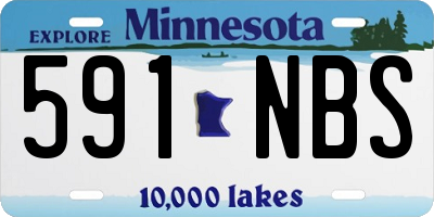 MN license plate 591NBS