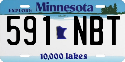 MN license plate 591NBT