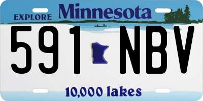 MN license plate 591NBV