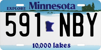 MN license plate 591NBY