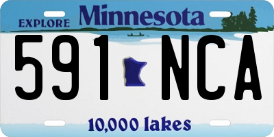 MN license plate 591NCA