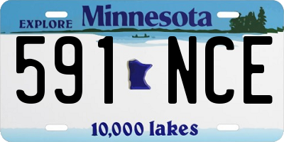 MN license plate 591NCE