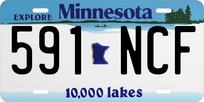 MN license plate 591NCF
