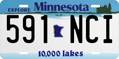 MN license plate 591NCI