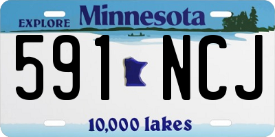 MN license plate 591NCJ
