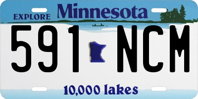 MN license plate 591NCM
