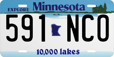 MN license plate 591NCO