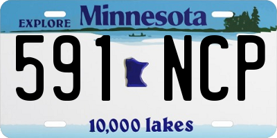MN license plate 591NCP