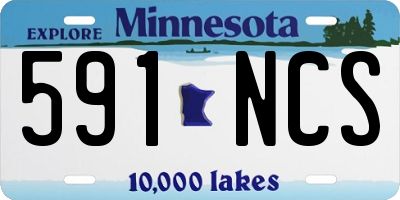 MN license plate 591NCS