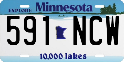 MN license plate 591NCW