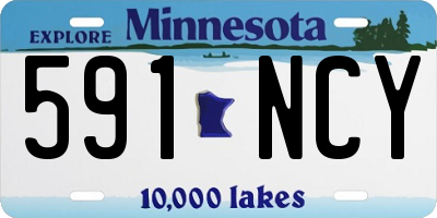 MN license plate 591NCY
