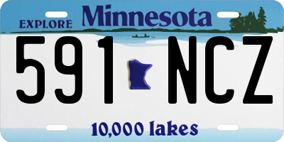 MN license plate 591NCZ