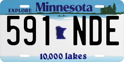 MN license plate 591NDE