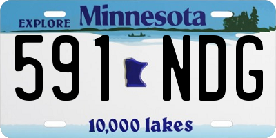 MN license plate 591NDG