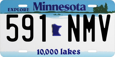 MN license plate 591NMV