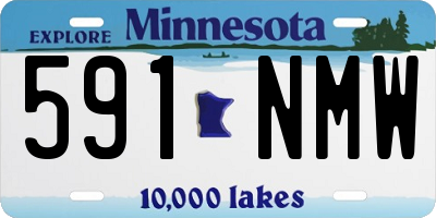 MN license plate 591NMW