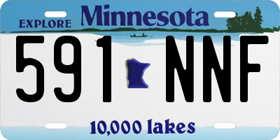 MN license plate 591NNF
