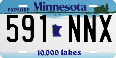 MN license plate 591NNX