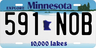 MN license plate 591NOB