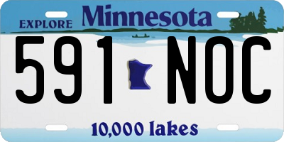 MN license plate 591NOC