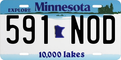 MN license plate 591NOD