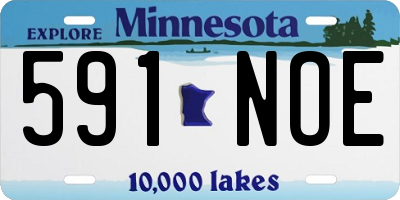 MN license plate 591NOE