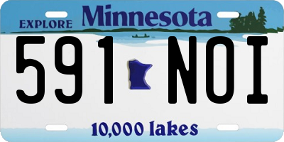 MN license plate 591NOI