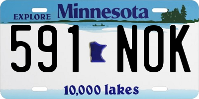 MN license plate 591NOK