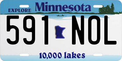 MN license plate 591NOL