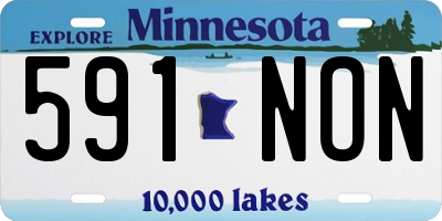 MN license plate 591NON