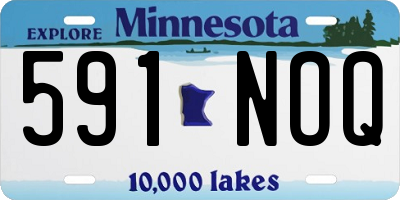 MN license plate 591NOQ
