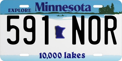 MN license plate 591NOR
