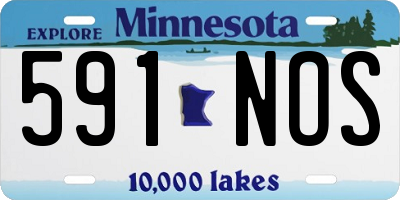MN license plate 591NOS
