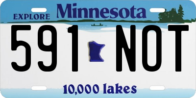 MN license plate 591NOT