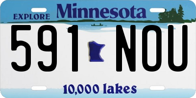 MN license plate 591NOU