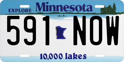 MN license plate 591NOW