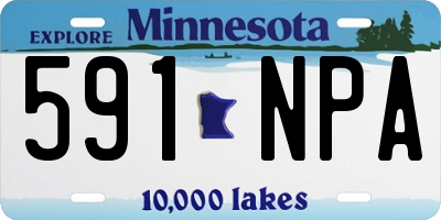 MN license plate 591NPA