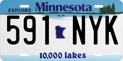 MN license plate 591NYK