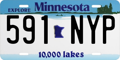 MN license plate 591NYP