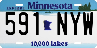 MN license plate 591NYW