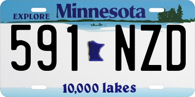 MN license plate 591NZD