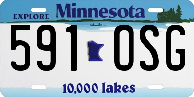 MN license plate 591OSG