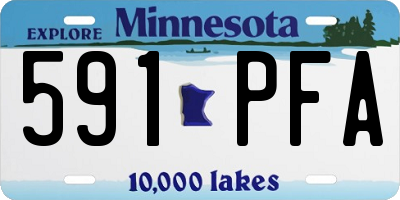 MN license plate 591PFA