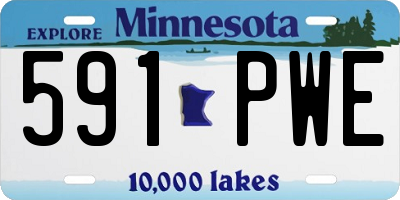 MN license plate 591PWE